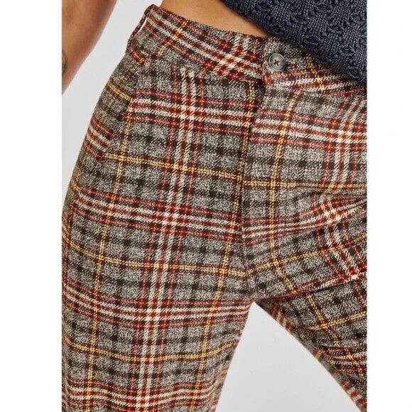 FREE PEOPLE - shape up trouser pants button high rise size 2 - Picture 3 of 12